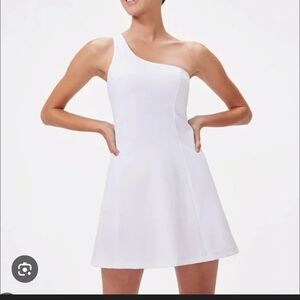 Outdoor Voices White One-Shoulder Dress